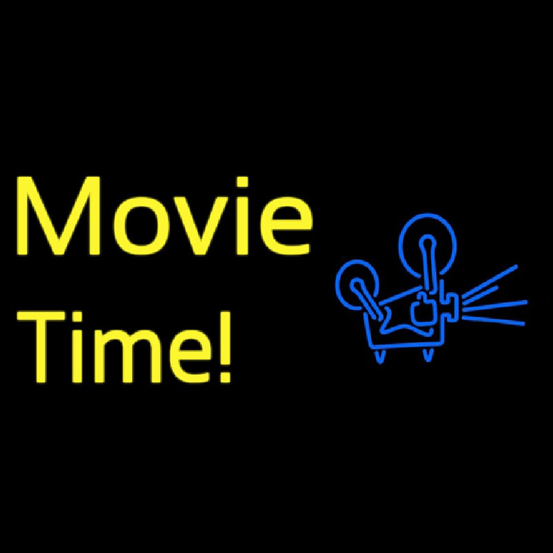 Yellow Movie Time With Logo Neonkyltti