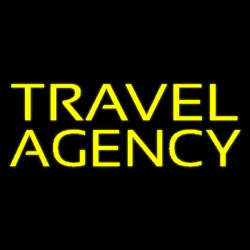 Yellow Travel Agency Neonkyltti