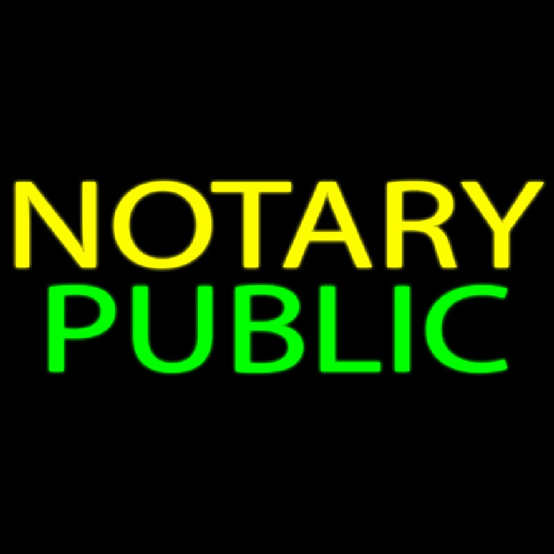 Yellow Green Notary Public Neonkyltti