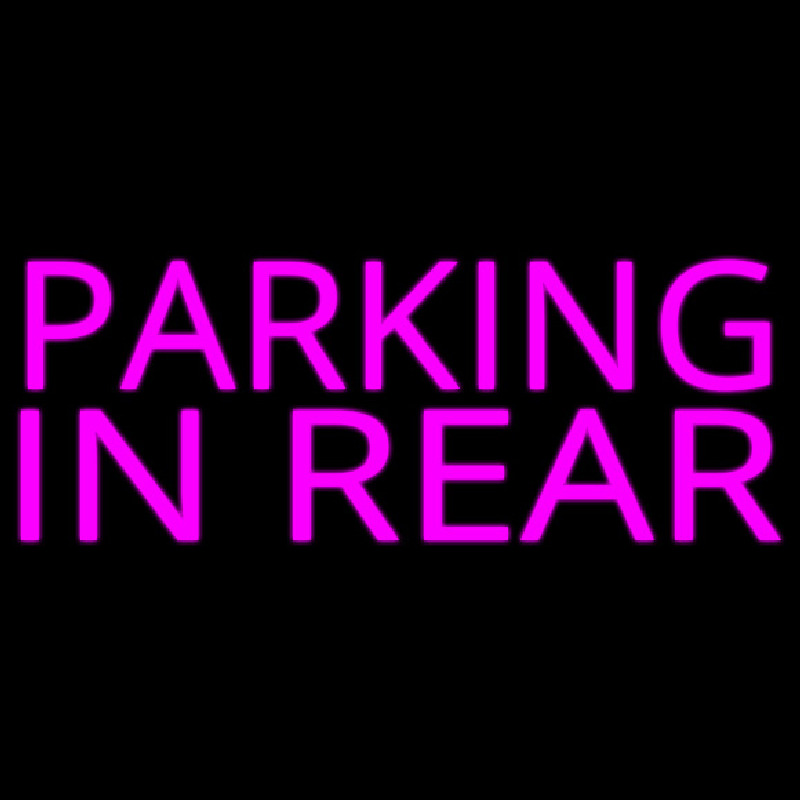 Pink Parking In Rear Neonkyltti