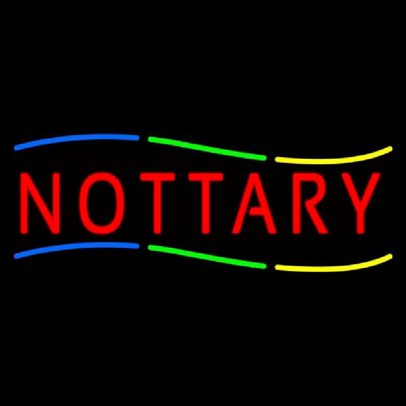 Multi Colored Notary Neonkyltti