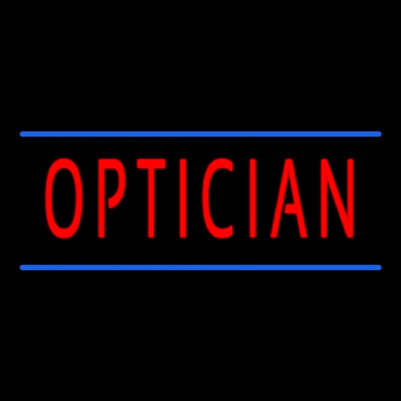 Red Optician Blue Lines Neonkyltti