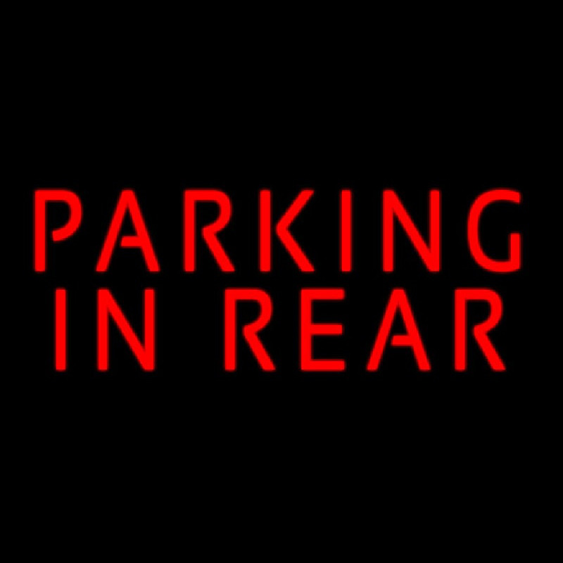 Red Parking In Rear Neonkyltti