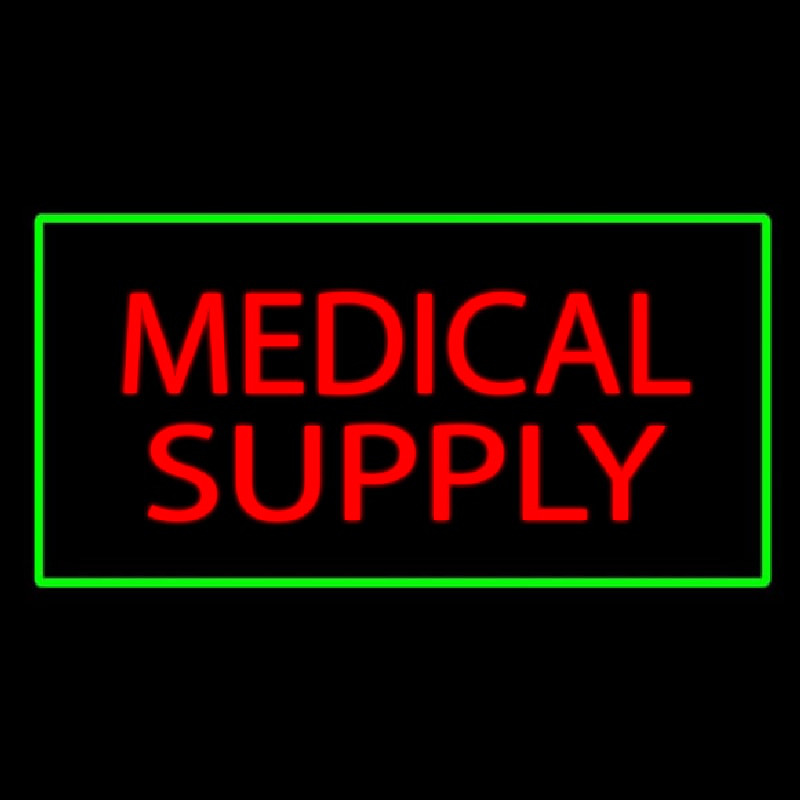 Red Medical Supply Green Border Neonkyltti