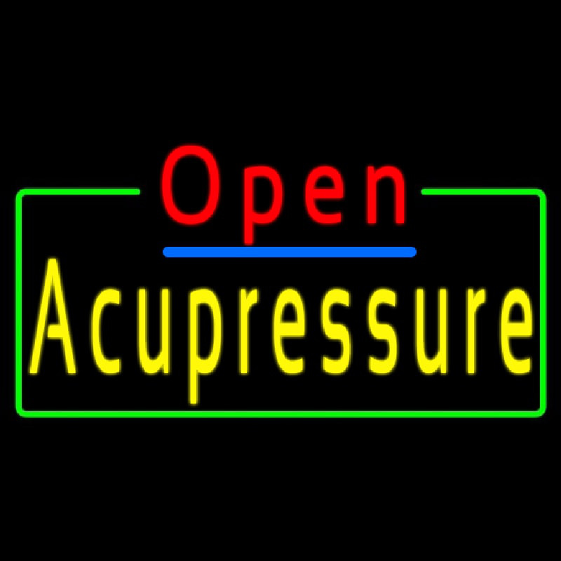 Red Open Acupressure Green Border Neonkyltti