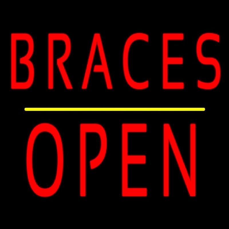 Braces Block Open Yellow Line Neonkyltti