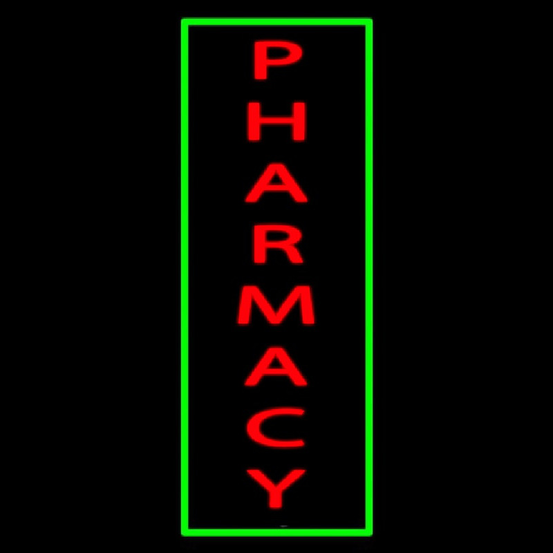 Red Pharmacy Green Border Neonkyltti