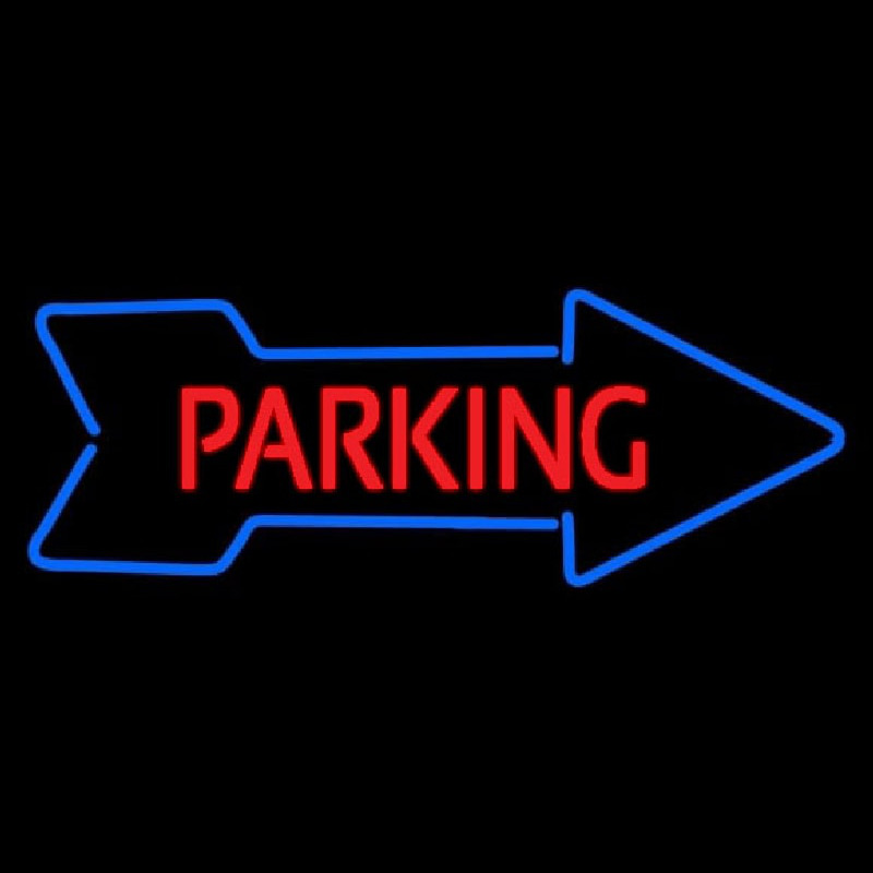 Parking With Arrow Neonkyltti