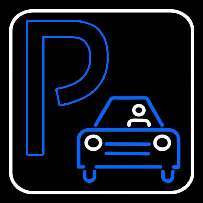 P With Car Parking Neonkyltti