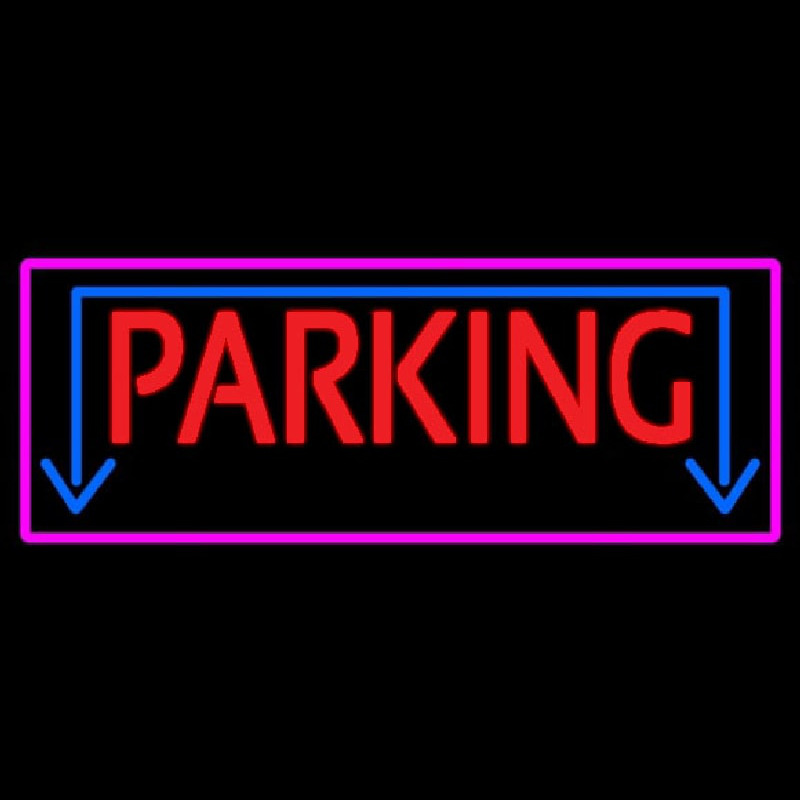 Parking With Down Arrow Neonkyltti