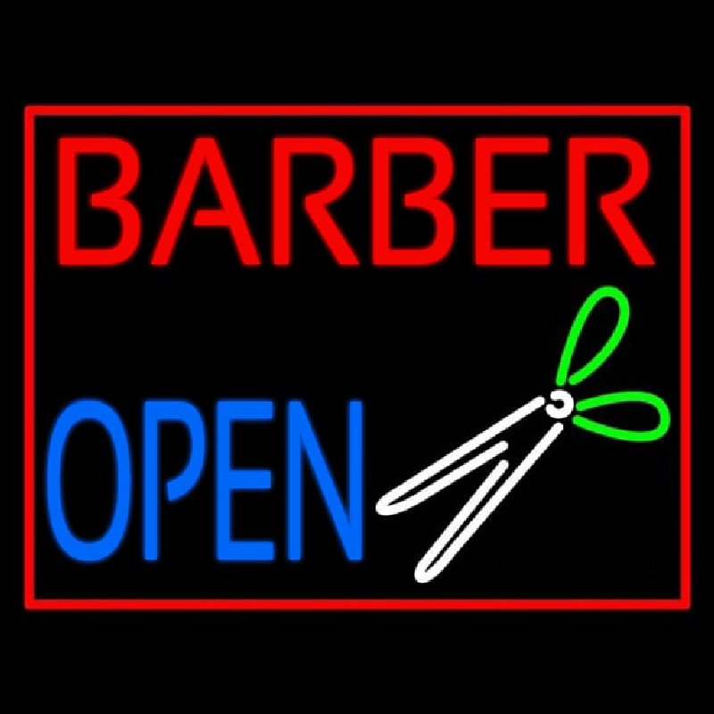 Barber Open Neonkyltti