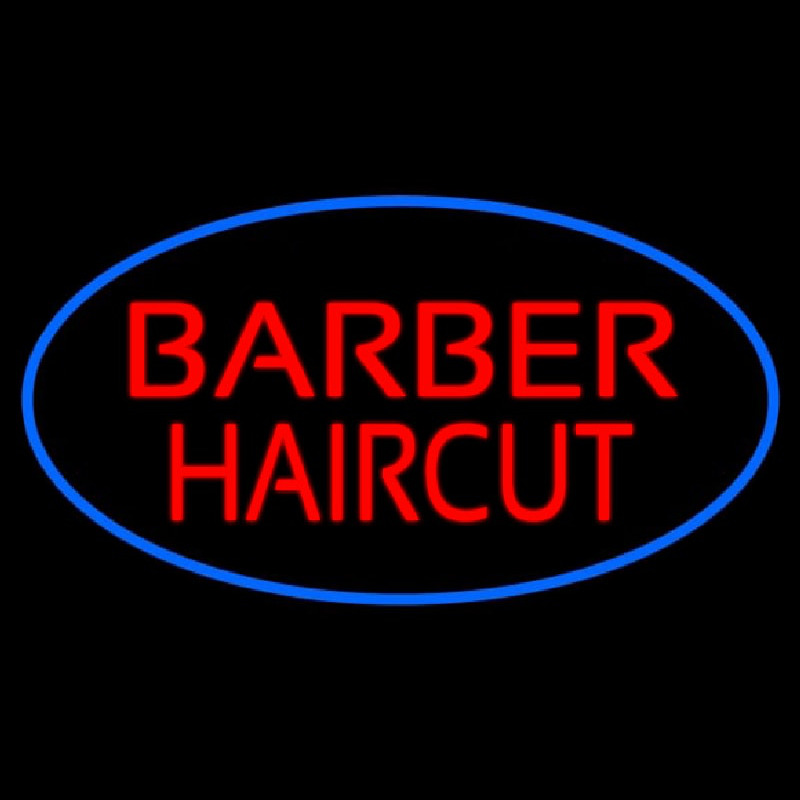 Red Barber Haircuts Neonkyltti