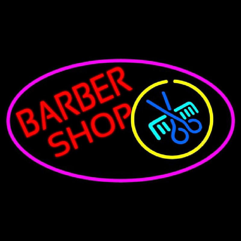 Red Barber Shop Neonkyltti