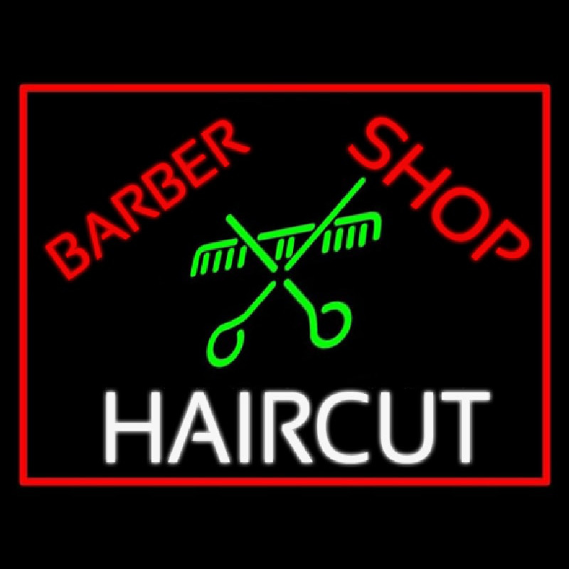 Barbershop Haircut Neonkyltti