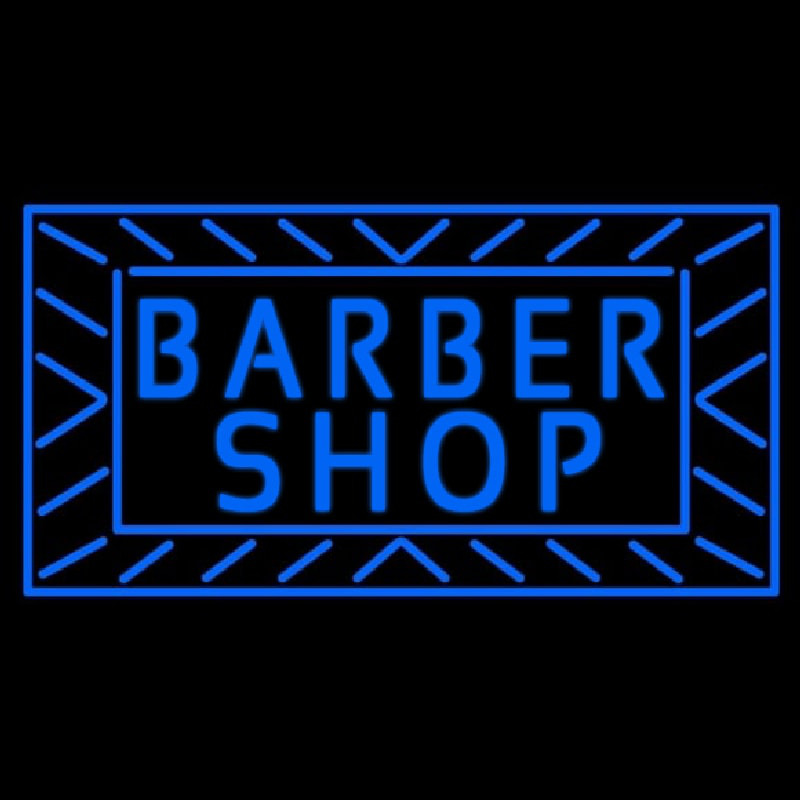 Blue Barber Shop Neonkyltti