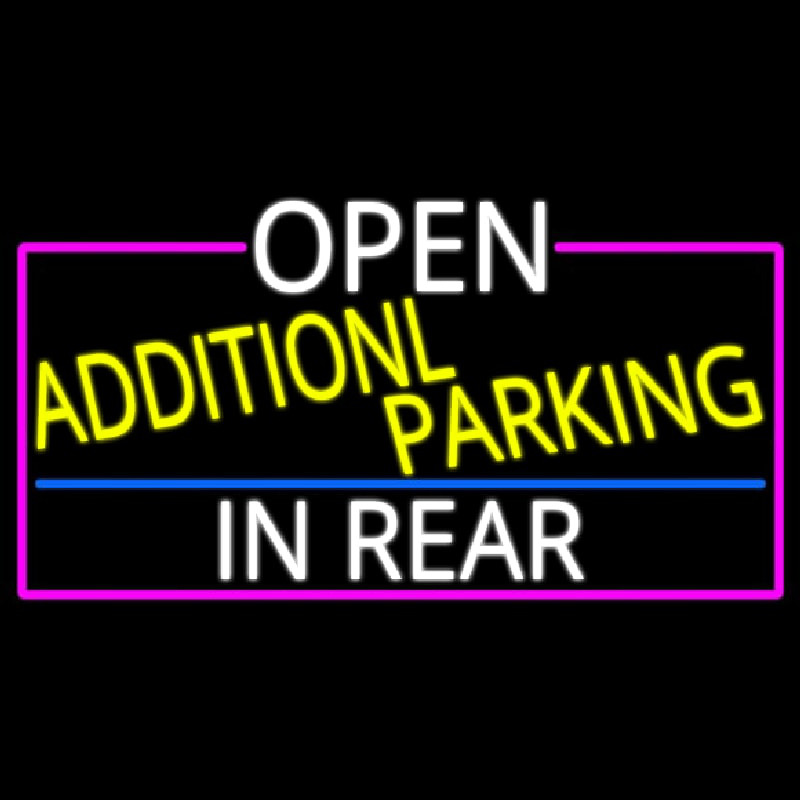 Open Additional Parking In Rear With Pink Border Neonkyltti