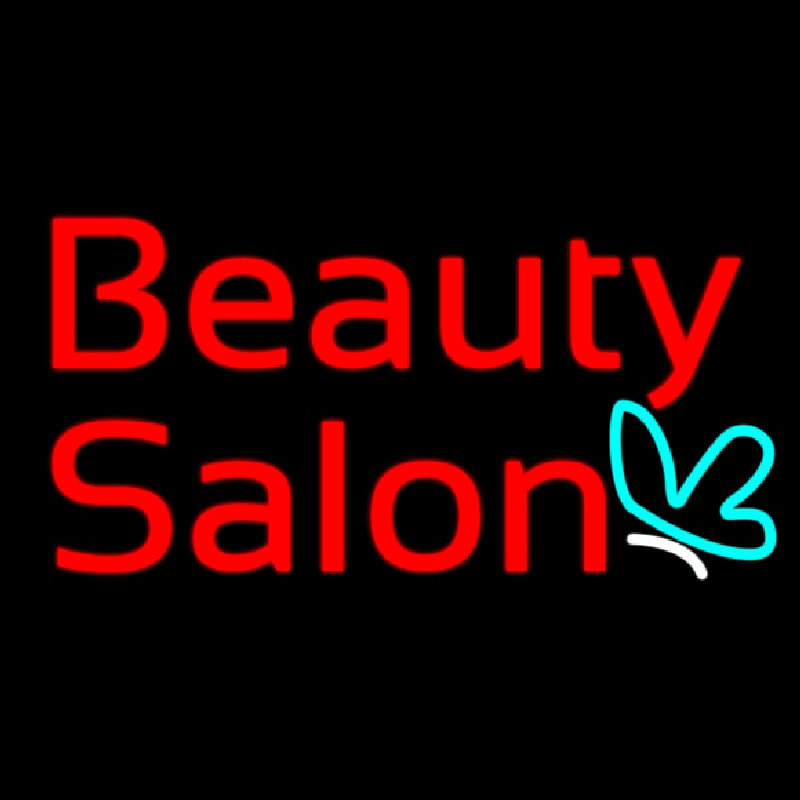 Red Beauty Salon Logo Neonkyltti