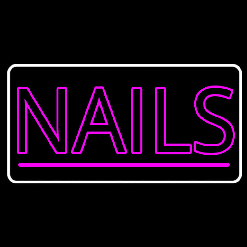 Pink Double Stroke Nails Neonkyltti