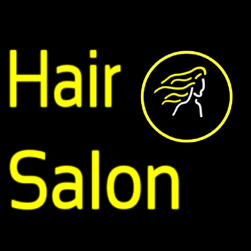 Yellow Hair Salon Neonkyltti