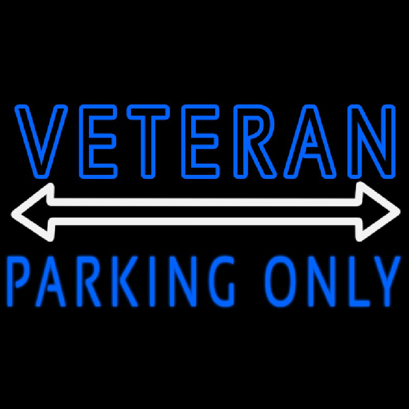 Veteran Parking Only Neonkyltti