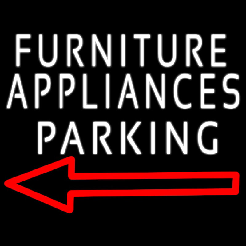 Furniture Appliances Parking Neonkyltti