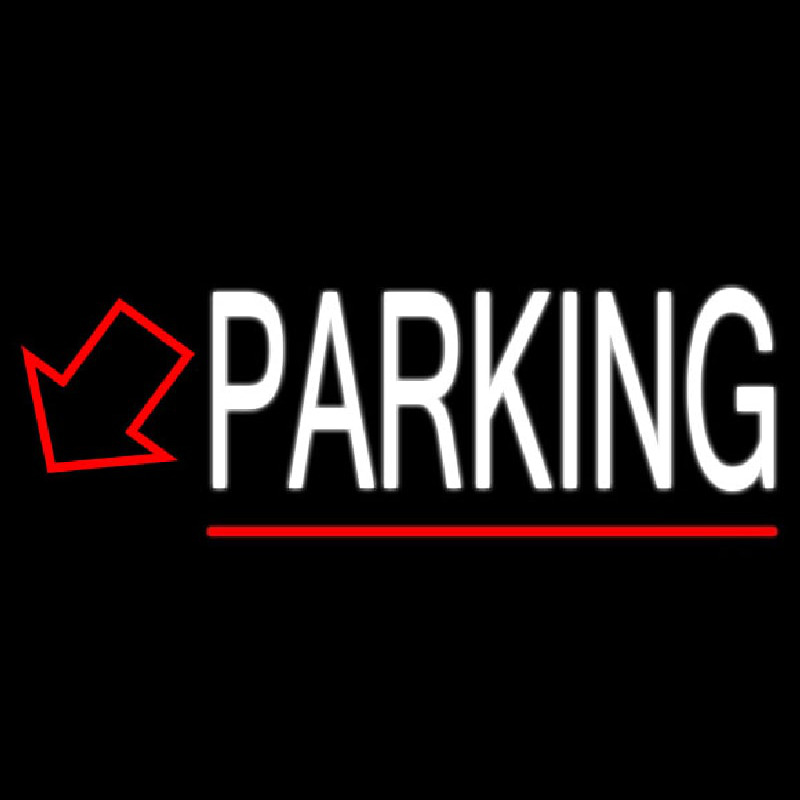 Parking With Down Arrow And Red Border Neonkyltti