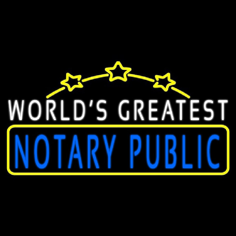 Worlds Greatest Notary Public Neonkyltti