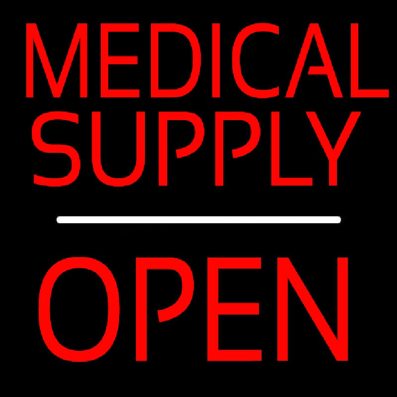 Medical Supply Script1 Open White Line Neonkyltti