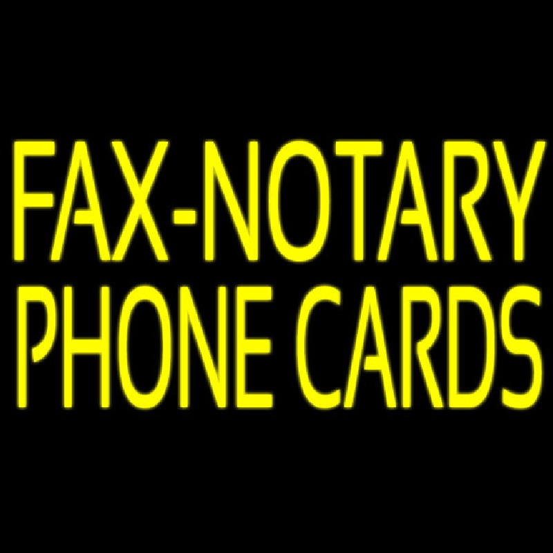 Yellow Fa  Notary Phone Cards Neonkyltti