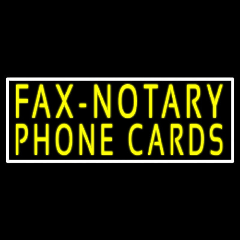 Yellow Fa  Notary Phone Cards With White Border 1 Neonkyltti