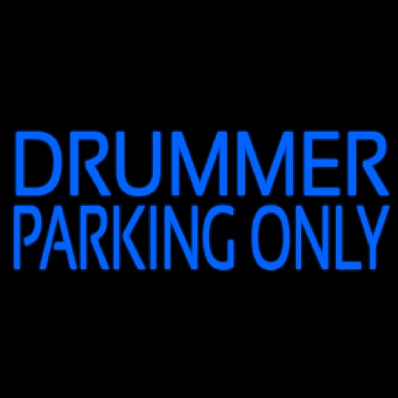 Drummer Parking Only 2 Neonkyltti