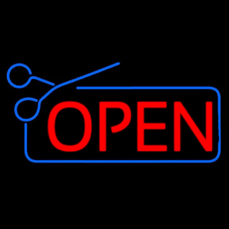 Red Open With Scissor Logo Neonkyltti