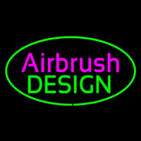 Airbrush Design Oval Green Neonkyltti