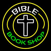 Bible Book Shop With Border Neonkyltti