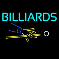 Billiards Hand And Cue Neonkyltti