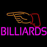 Billiards With Hand Logo 1 Neonkyltti