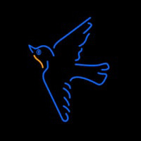 Blue Bird With Logo Neonkyltti