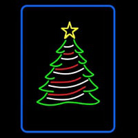 Blue Border Decorative Christmas Tree Neonkyltti