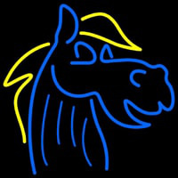 Blue Horse Logo Neonkyltti