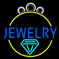 Blue Jewelry Center Ring Logo Neonkyltti