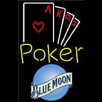 Blue Moon Poker Ace Series Beer Sign Neonkyltti