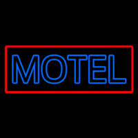 Blue Motel Double Stroke And Red Border Neonkyltti