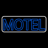 Blue Motel Double Stroke With White Border Neonkyltti