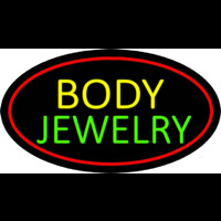 Body Jewelry Oval Red Neonkyltti