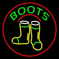 Boots With Logo Red Border Neonkyltti