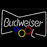 Bud Bowtie with Pool Ball Beer Sign Neonkyltti