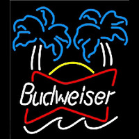 Bud Dual Palm Trees Beer Sign Neonkyltti