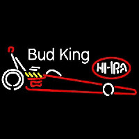 Bud King NHRA Dragster Beer Sign Neonkyltti