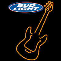 Bud Light Only Orange Guitar Beer Sign Neonkyltti