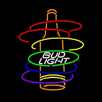 Bud Light Rainbow Bottle Neonkyltti